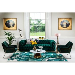 Frankfurt Three Seat Sofa - Bottle Green