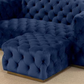 Frankfurt Footstool - Navy Blue