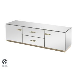 Harper TV Media Unit – Champagne Gold Details