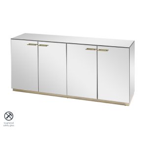 Harper Dressoir van Spiegelglas met Champagne Gouden Details