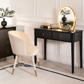 Heidi Black Console Table Brass/Silver