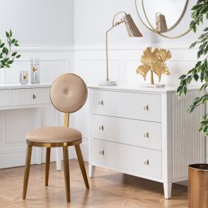 Commode Heidi en laiton et argent