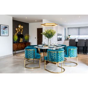 Kronos Brass Dining Table 