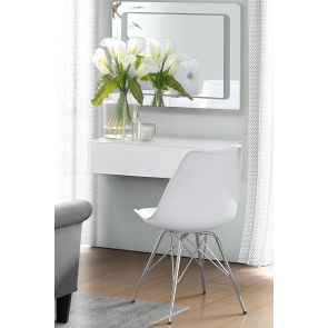 Inga White Floating Console Table  / Storage System