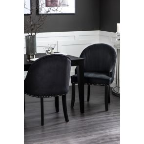 Kariss Black Upholstered Chair