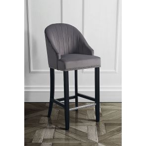 Tabouret de bar Kariss, gris fumé