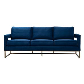 Kenza 3-Sitzer Sofa - Blau - Basis Messing