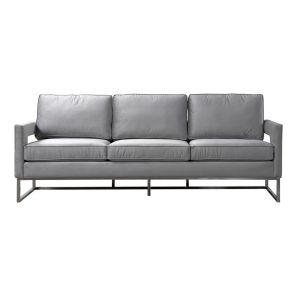 Kenza 3-Sitzer Sofa - Taubengrau - Basis Silber