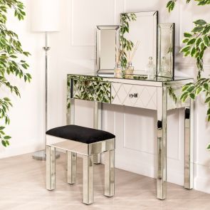 Tabouret en verre miroir Knightsbridge