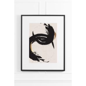 Black Gold No.2 Wall Art - Black Frame