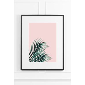 Tropical Blush No.1 Wall Art - Black Frame