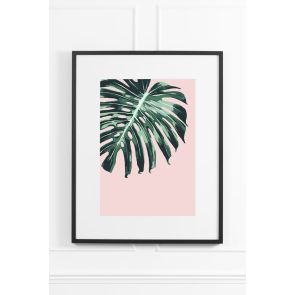 Tropical Blush No.2 Wall Art - Black Frame