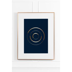 Gilded Midnight No.1 Wall Art - Brass Frame