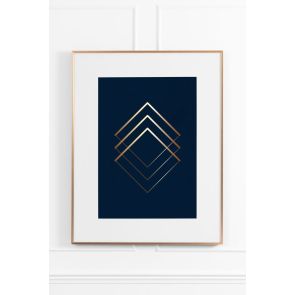 Gilded Midnight No.2 Wall Art - Brass Frame