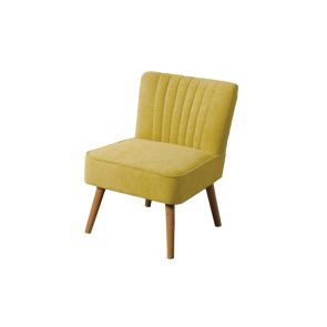 LOLA   Gepolsterter Retro Sessel,  Senf