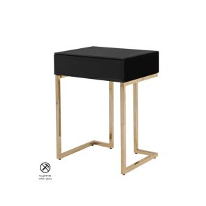 Lorenzo Toughened Black Glass Side Table