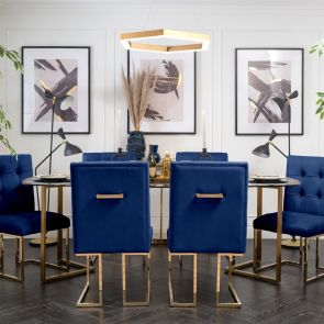 Lorenzo Dining Chair - Navy Blue