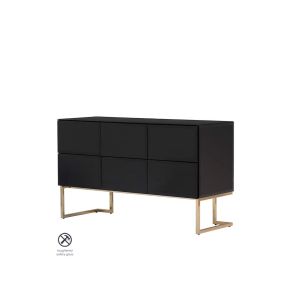 Lorenzo Toughened Black Chest of Drawers