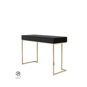  Lorenzo Toughened Black Glass Console Table