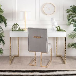 Lorenzo Toughened White Desk