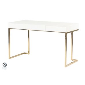 Lorenzo Toughened White Desk