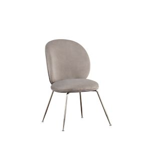 Mantis Dining Chair - Dove Grey - Silver