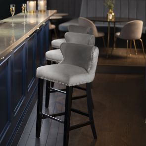 Tabouret de bar Margonia, gris colombe