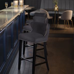 Tabouret de bar Margonia, gris fumé