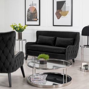 Margonia Two Seat Sofa - Black