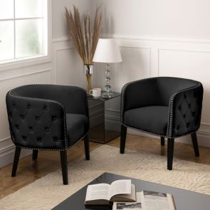 Margonia Sillón a forma de tina – Negro 