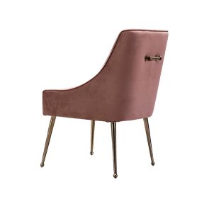 Mason Dining Chair Blush Pink - Brushed Gold Legs