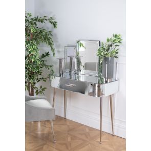 Mason Console a specchio - gambe in Argento lucidato