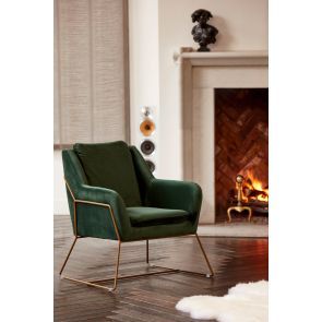 Fauteuil Mentosa, vert-bouteille