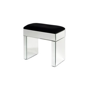 Tabouret en verre miroir