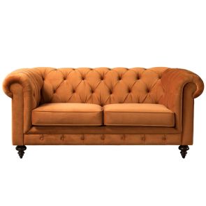 Monty Two Seat Sofa - Pumpkin