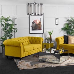 Monty Two Seat Sofa - Mustard