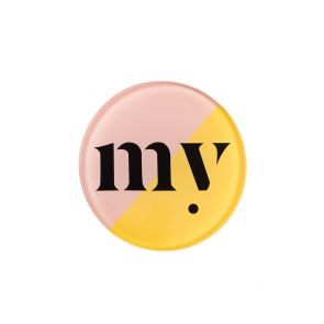 Set of 6 Glass Coasters ‘my’ Logo - gft