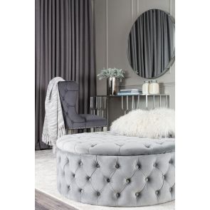 Mylia Pouf ottomano salvaspazio - Grigio Tortora