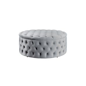 Mylia Pouf ottomano salvaspazio - Grigio Tortora