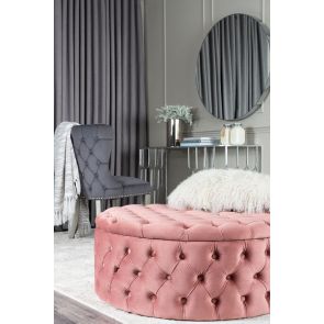 Mylia Storage Ottoman - Blush Pink