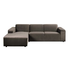 Pebble Ecksofa Linksseitig – Karbongrau