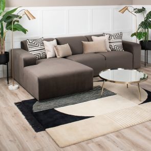 Pebble Ecksofa Linksseitig – Karbongrau