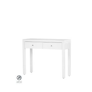 Pimlico Console/Toeletta in vetro bianco con 4 gambe