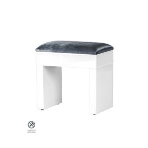 Tabouret en verre blanc Pimlico