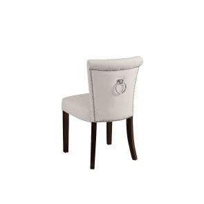 Positano Dining Chair with Back Ring / Walnut legs- Cream