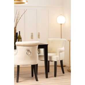 Positano Carver Chair with Back Ring - Cream