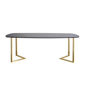 Chevron Brass Dining Table