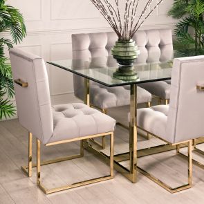 Quad Brass Dining Table