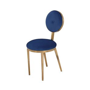 Ravello Eetkamerstoel Messing - Navy Blauw