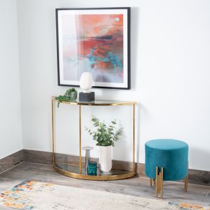 Rippon Brass Curved Console Table